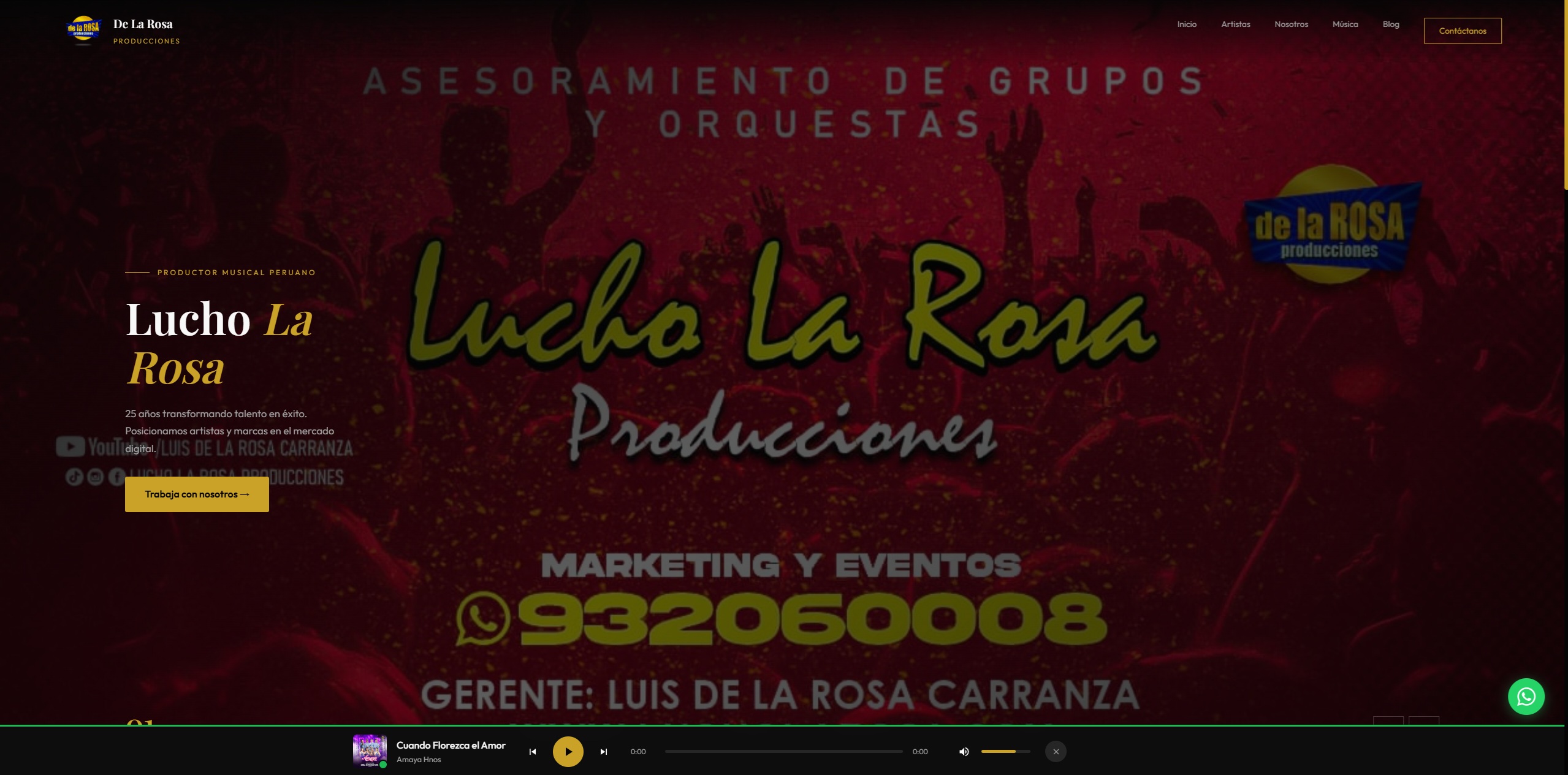 Landing page para productor musical - proyecto AntoDev